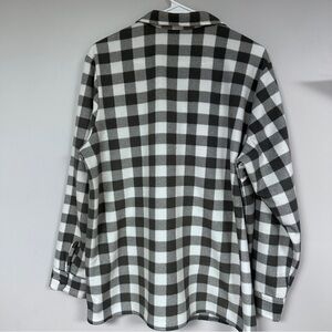 Riders by Lee, momcore, Cottagecore, Western, gray and white soft plaid shirt. L